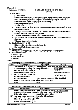 Giáo án Hình học 12 - Chương III - §1: Hệ toạ độ trong không gian (3 tiết)