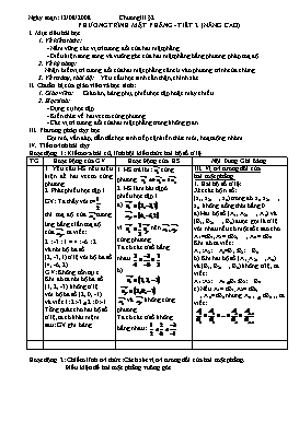Giáo án Hình học 12 - Chương III - §2: Phương trình mặt phẳng (tiết 2)