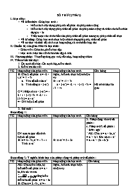 Giáo án môn Giải tích 12 - Chương IV - §1: Số phức (tiết 2)