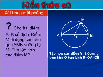 Bài giảng Hình học 12 - Tiết 14 Bài 1: Mặt cầu - Khối cầu