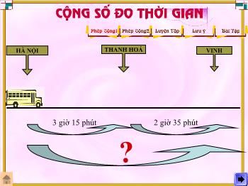 Bài giảng Toán 5: Cộng số đo thời gian