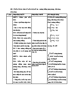 Giáo án Hình học 12 - Chương 3 - Phương trình tham số của đường thẳng (tiết 2, 3)