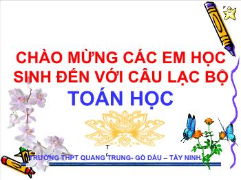 Ngoại khóa Câu lạc bộ toán học