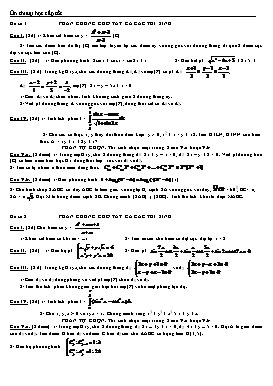 Ôn thi đại học cấp tốc môn Toán