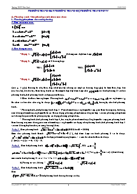 Phương trình - Bất phương trình - Hệ phương trình vô tỷ