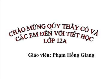 Bài giảng Giải tích 12 §2: Hàm số lũy thừa