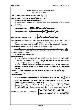 Bộ đề thi thử Đại học môn Toán có đáp án