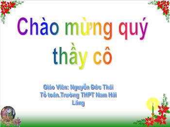 Bài giảng Đại số 11 tiết 23 §1: Hai quy tắc đếm cơ bản